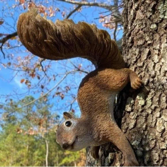 Simone The Squirrel Woodland Decor Hanging Garden Statue - Picture 1 of 2